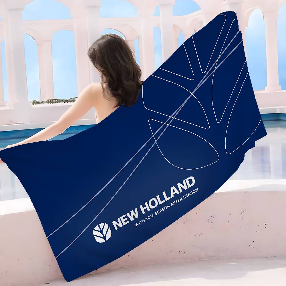 New Holland Logo Beach Towel Colorful Bath Towels for Girl Microfiber Quick Dry Sand Free Beach Yoga Spa Gym Pool