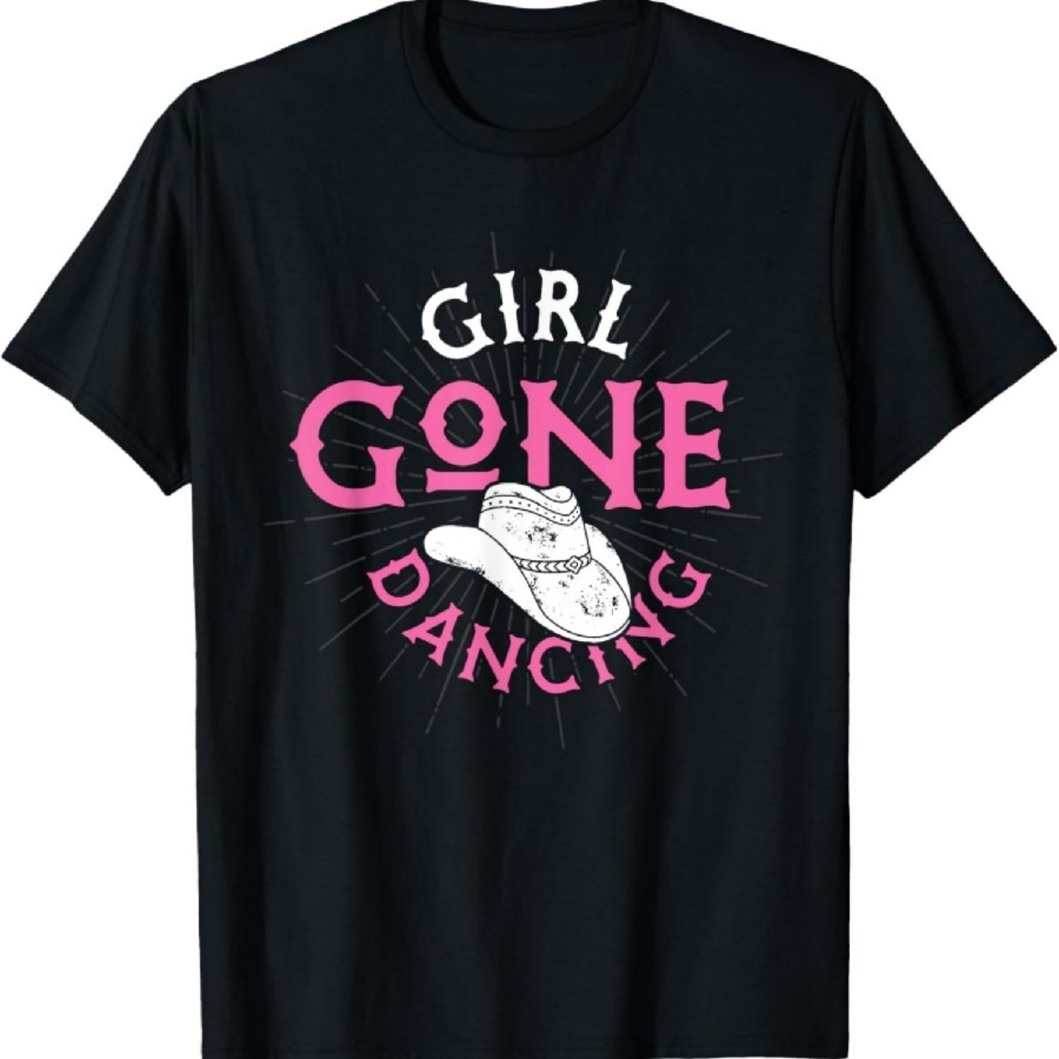 

Girl Gone Dancing Line Dancer Cowboy Hat Funny Line Dance T-Shirt XXXXXL чёрный