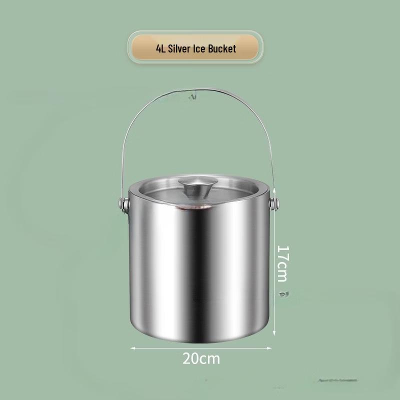 Chuyi Ba 4.0L Stainless Steel Insulated Wine Ice Bucket