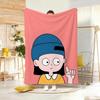 Art Illustration P-Pop Art Character Throw Lightweight 240G Flannel Blanket Soft Skin-Friendly For Summer Cooling
