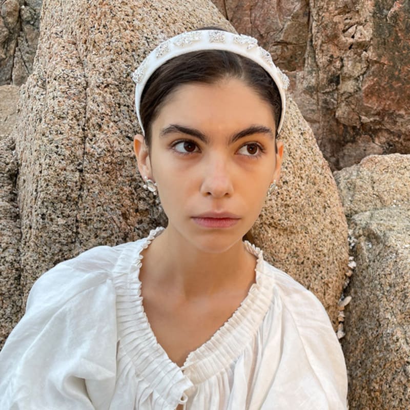 SCHO JEWELRY Lana Royal White Hairband