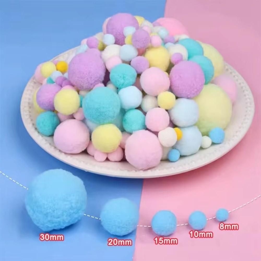 New Craft DIY Pompom Fluffy Balls Stuffed Pompoms Fur Ball Mixed Size 10-30mm Pom Poms Kids Toy