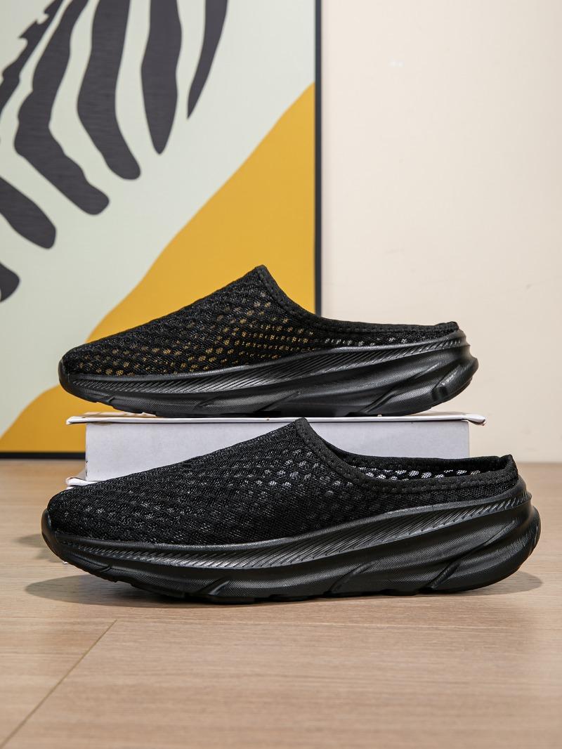 

YRZL Женские Мужские Удобные Полутапочки Дышащие Нескользящие Повседневные Балетки Высокого Качества Обувь для Дома и Улицы для Женщин 36 чёрный