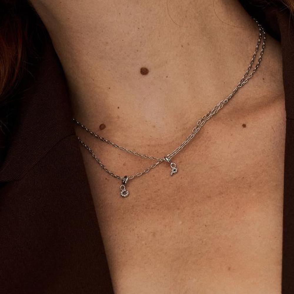 [Ost] My Initial Silver Drop Necklace (H)_Otn222811Qww