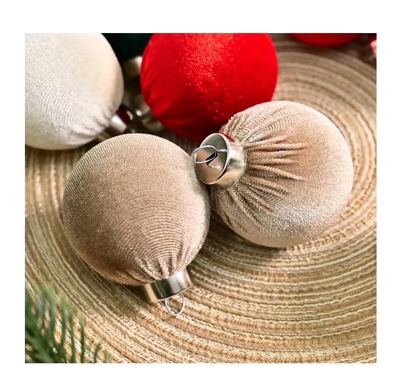 6CM Velvet Christmas Ornament Bag: Plush Ball Decoration for Tree