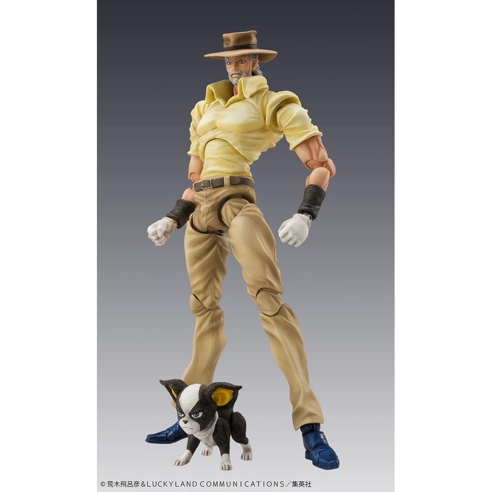 Medicos Entertainment JoJo's Bizarre Adventure Part 3 Joseph Joestar and Iggy PVC ABS Nylon Movable Figure 150mm 35mm