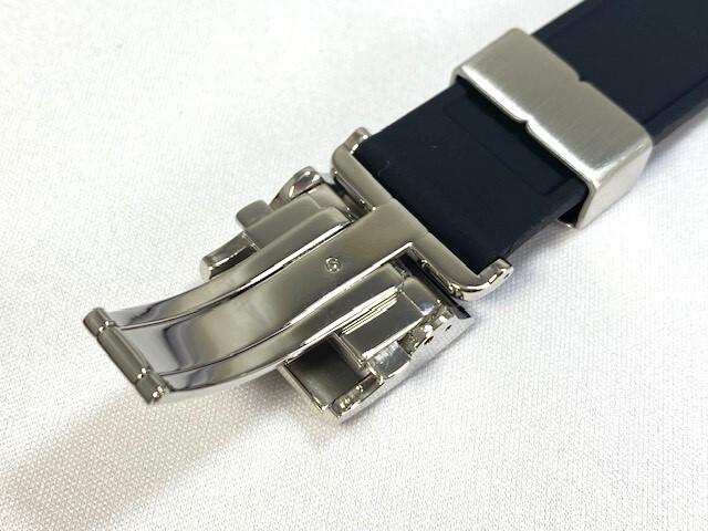 R01Z011J0 SEIKO Astron 22mm Silicone Band with for Buckle, Black, SBXB015/ 8X82-0AC0
