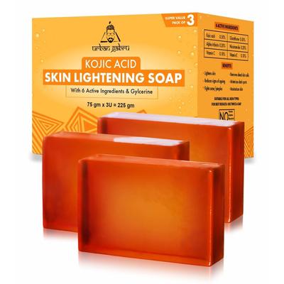 UrbanGabru Kozic Acid Dark Spot Remover Soap Bars with Vitamin C & Niacinamide Pack of 1, 75 G EachX3N