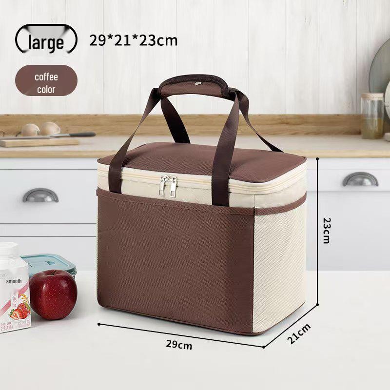 Customizable Large Capacity Handheld Insulated Lunch Bag with Thickened Aluminum Foil