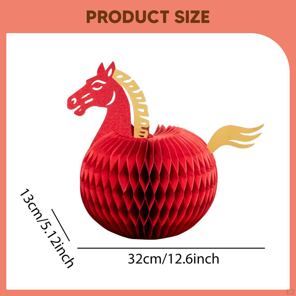 Horse Honeycomb Centerpiece Chinese Year Decoration Paper Ornament for
