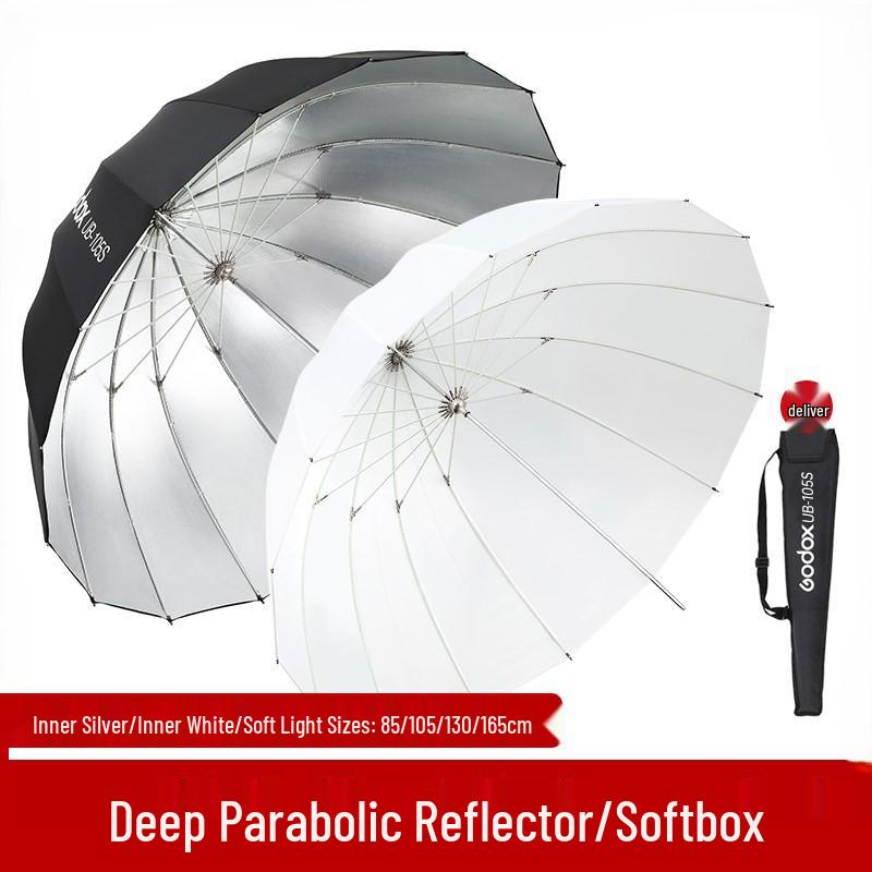 Godox UB Parabolic Reflector Umbrella: Large, Portable, Multifunctional Light for Studio and Outdoor Photography.