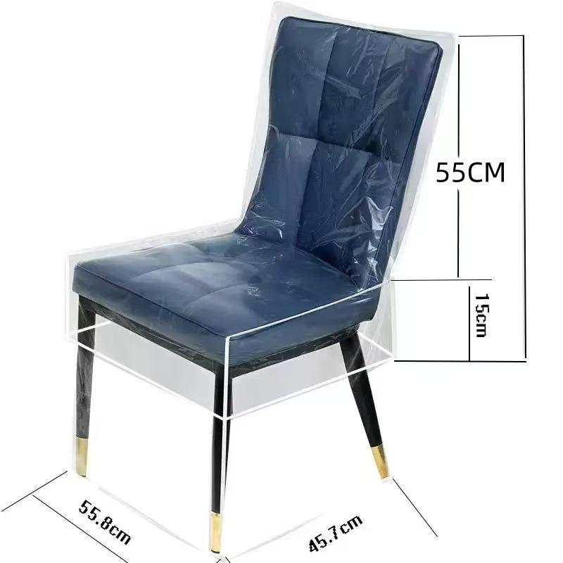 Transparante PVC Eetkamerstoelhoezen Waterdicht Vlekbestendig Duurzaam Gemakkelijk Schoon te Maken Stoelzitting & Rugleuning Beschermer 1 tot 4 Pak 2 pieces