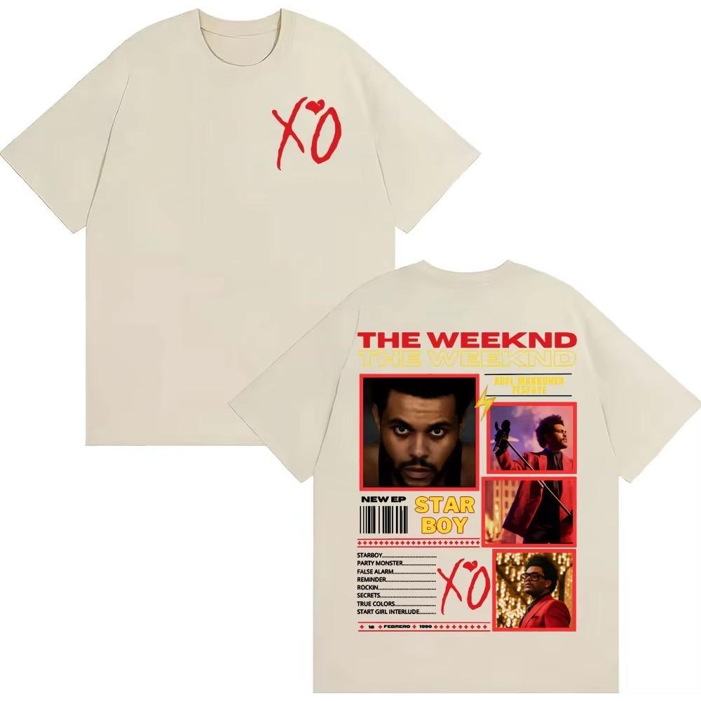 Rapper The Weeknd Xo Album Tour 2026 Graphic T Shirt Unisexs Fashion Hip Hop Punk Street Tshirts Casual Cotton Tshirt Summer