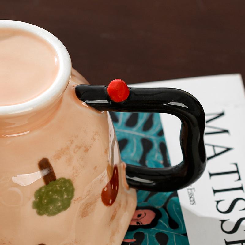 Creative Trend Apple Bear Mug with Gift Box Ceramic Water Cup Home Office Breakfast Coffee Cup Cute