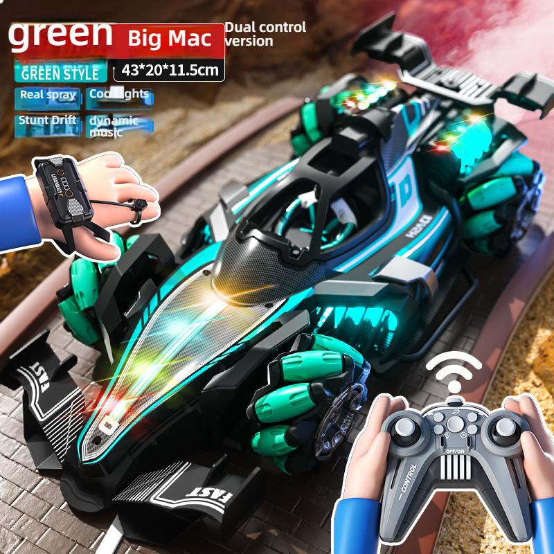 4WD RC F1 Formula Stunt Car Gesture Sensing Spray Drift Rechargeable FCC Certified Children Electric Toy