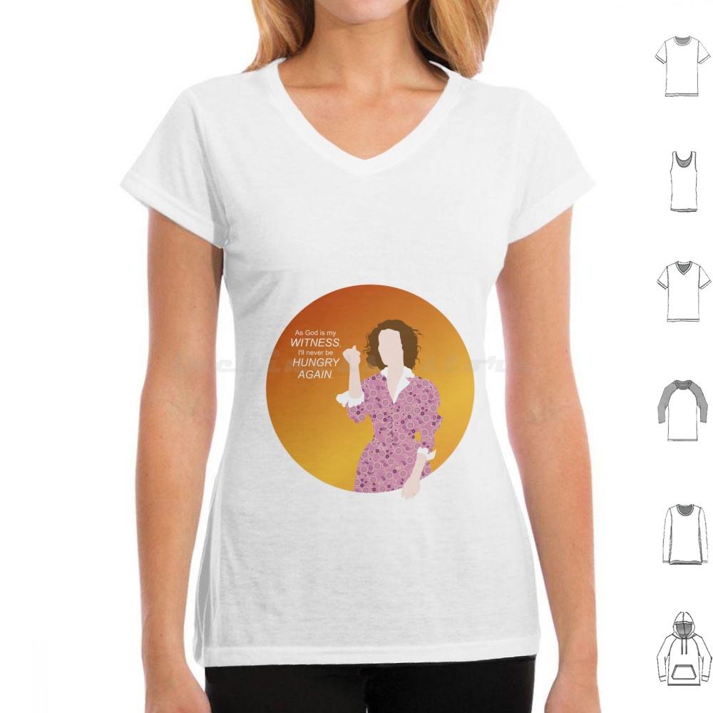 

As God Is My Witness Ill Never Be Hungry Again T Shirt Men Women Kids 6xl Old Movies Girl Power Classic Film Scarlett Ohara 4XL