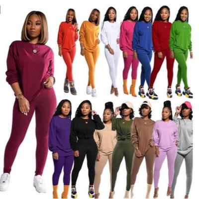 European & American Women's Sexy Solid Color Long Sleeve Sports Suit - Autumn & Winter Bestseller 2020