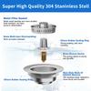 Upgraded 3 In 1 Kitchen Sink Drain Strainer,Anti-Clogging Sink Food Catcher Basket