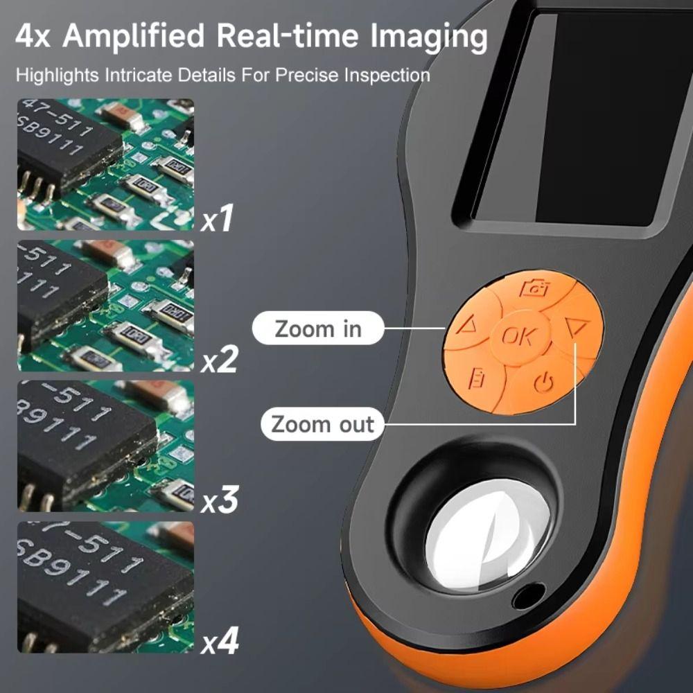 1080p-Video-Münzlupe, 500-facher Zoom, Handlupe für Elektronikreparaturen