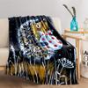 Hedgehog In Starry Night Scene for All Seasons Blanket Lunch Break Throw Gift