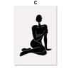 Blume Blatt Mädchen Hand Geometrie Abstrakte Schwarz Beige Poster Und Drucke Wand Kunst Leinwand Malerei Bilder Für Wohnzimmer Dekor