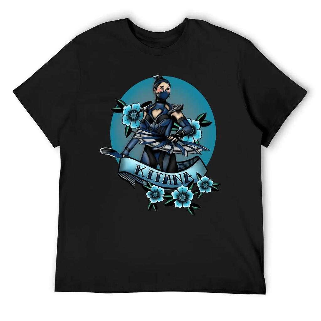 Kitana Mortal Kombat Old School Tattoo St T-shirt Harajuku Movement Top Tee Unique Leisure Humor Graphic USA Size
