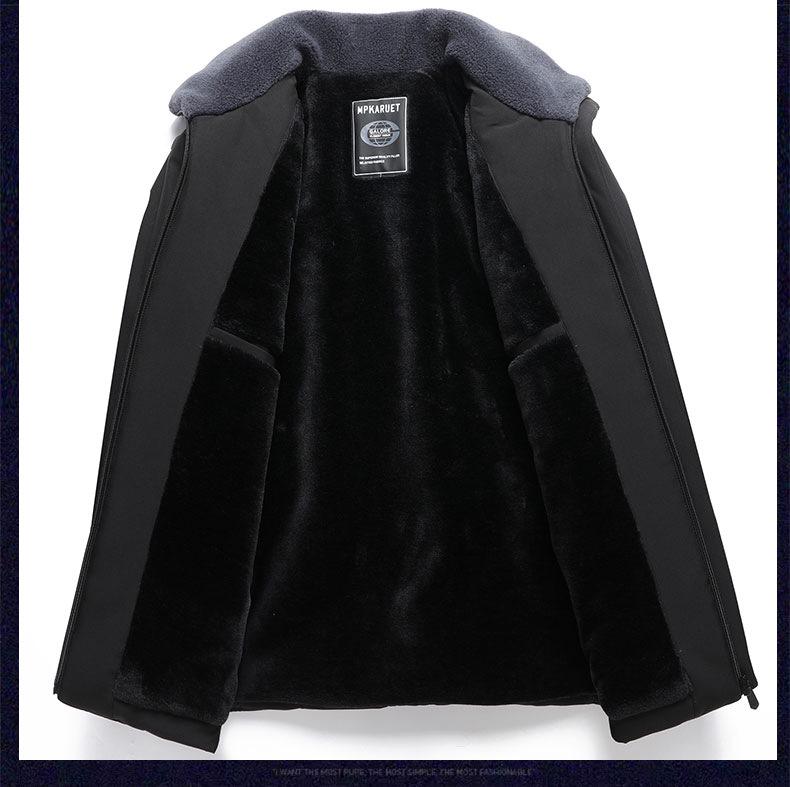 Men's Winter Down Cotton Jacket: Warm Business Coat for Middle-Aged & Elderly (Ages 50-60)