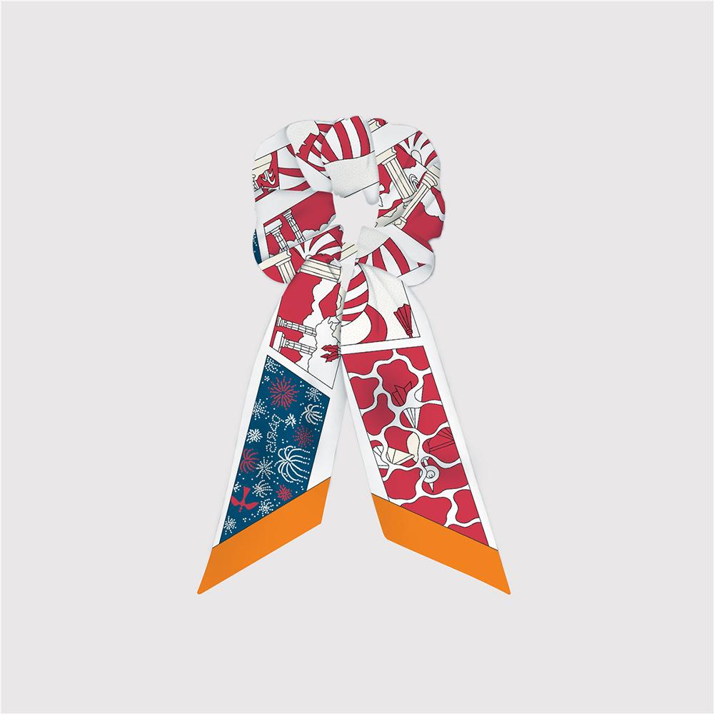 Elegant Silk Large Scrunchies Rubber Bands Women Hair Scarf Elastic Hair Bands Ties Ponytail Holder Hair Accessories for Girls