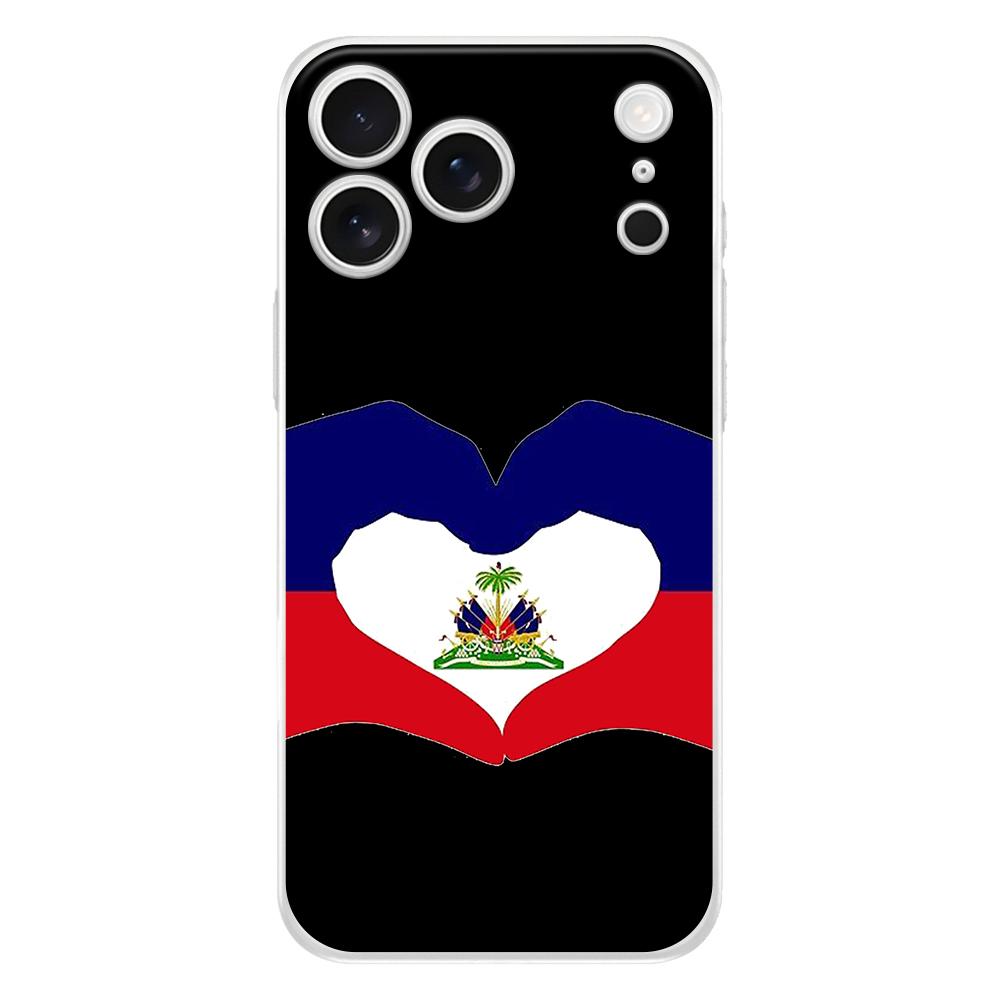Soft Phone Case For iPhone 17 Air 16E 16 11 15 14 Pro MAX 12 13 7 8 Plus SE Easter Cover Fullback Protection shipping Haiti Flag