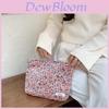 Small Floral Makeup Bag Velvet Lipstick Storage Pouch Retro Style Portable Wash Bag