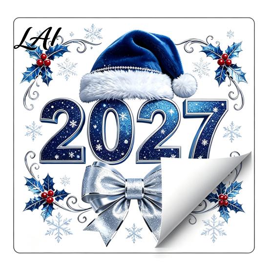 Winter Theme Party Decor 2027 New Year Christmas Static Window Cling Glue‑Free Snowflake Glass Decorations Sticker Reusable Holiday Stickers