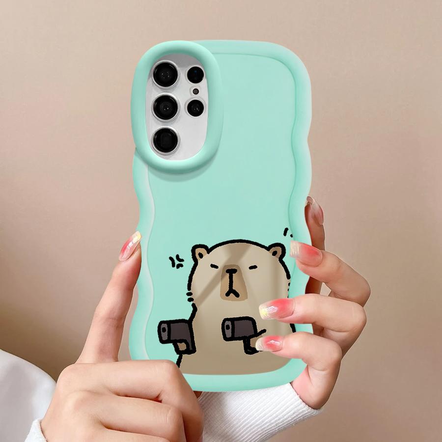 Cartoon Cute Capybara Soft Phone Cover Case for Samsung Galaxy S23 Plus S25 A25 S21 S20 FE S24 S22 Ultra A26 A35 A36 A54 A55 A34