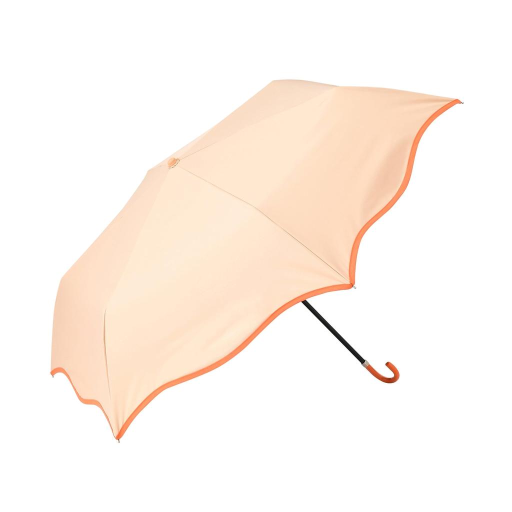 Francfranc Francfranc Shading Wave Piping Folding Umbrella 50cm Orange For both sunny and rainy days Shading UV protection Lightweight Parasol Rain