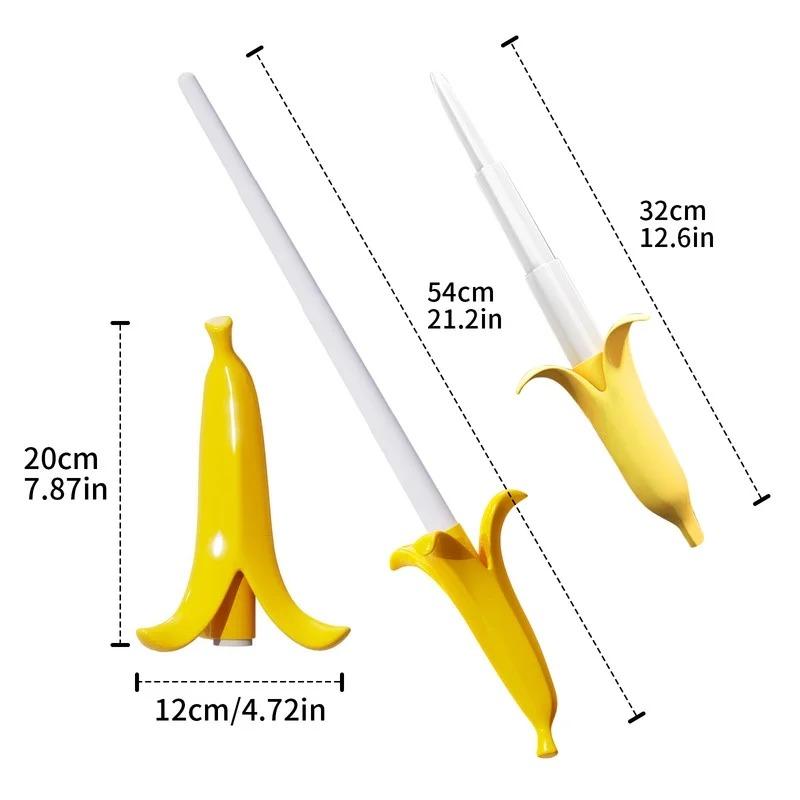 Banana Toy Sword Retractable Sword Simulated Banana Toy Knife Gravity Sensor Fun Creative Decompression Toy for Adult Kids