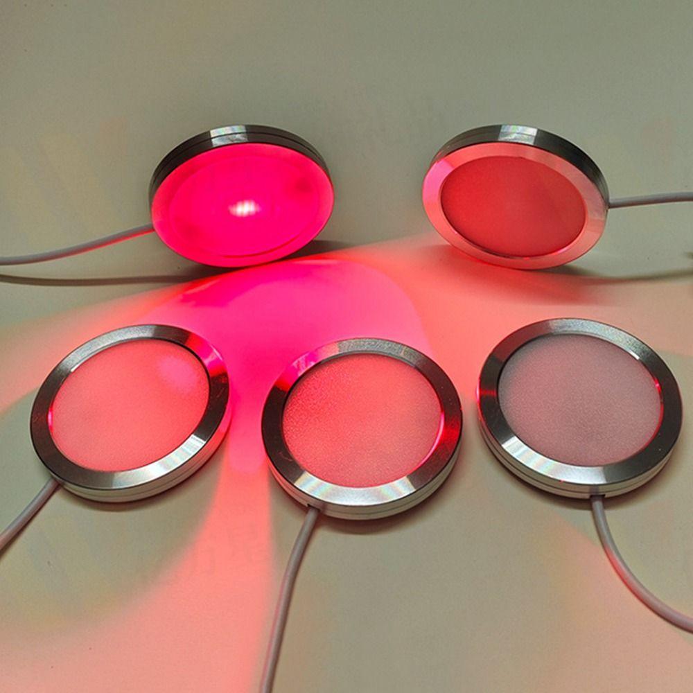RGB Color Adjustable USB Circular Lamp DIY Bright Light Aluminum Alloy Lamp 5V 3W Ultra-thin LED Light Show Case Lighting
