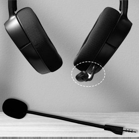 Headset Microphone Plug Play Replaceable Flexible 3.5mm Omnidirectional Gaming Headphone Microphone for Logitech-G Pro X