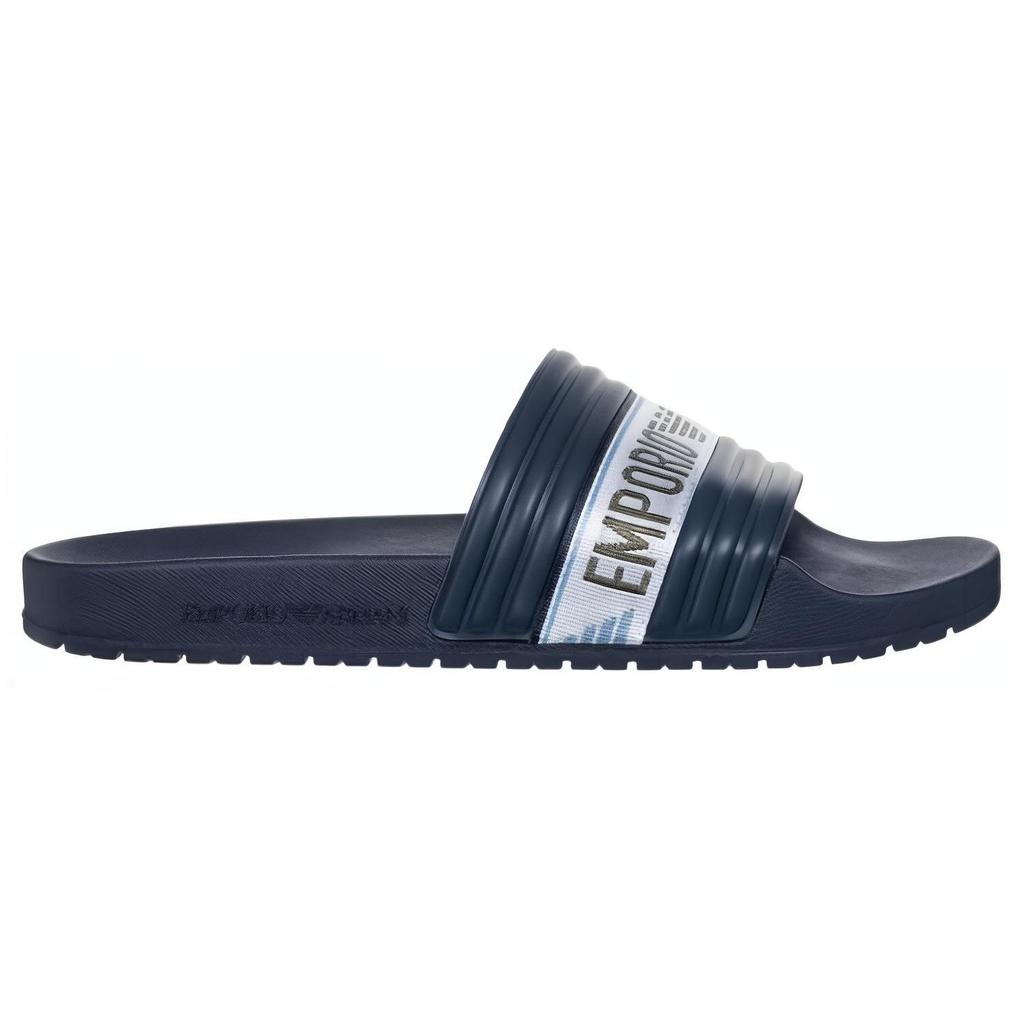 Emporio Armani Round Toe Thick Sole Slip-On Sandals Men sandals Blue XVPS06XN999T637