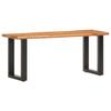 Day and Night - Day and Night Bench with Irregular Edge Solid Acacia Wood and Steel 110cm