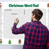 Jumbo Thanksgiving & Christmas Word Search Poster Giant Wall Game Fun-Filled 50 Words Search Puzzle Holiday Activity Poster