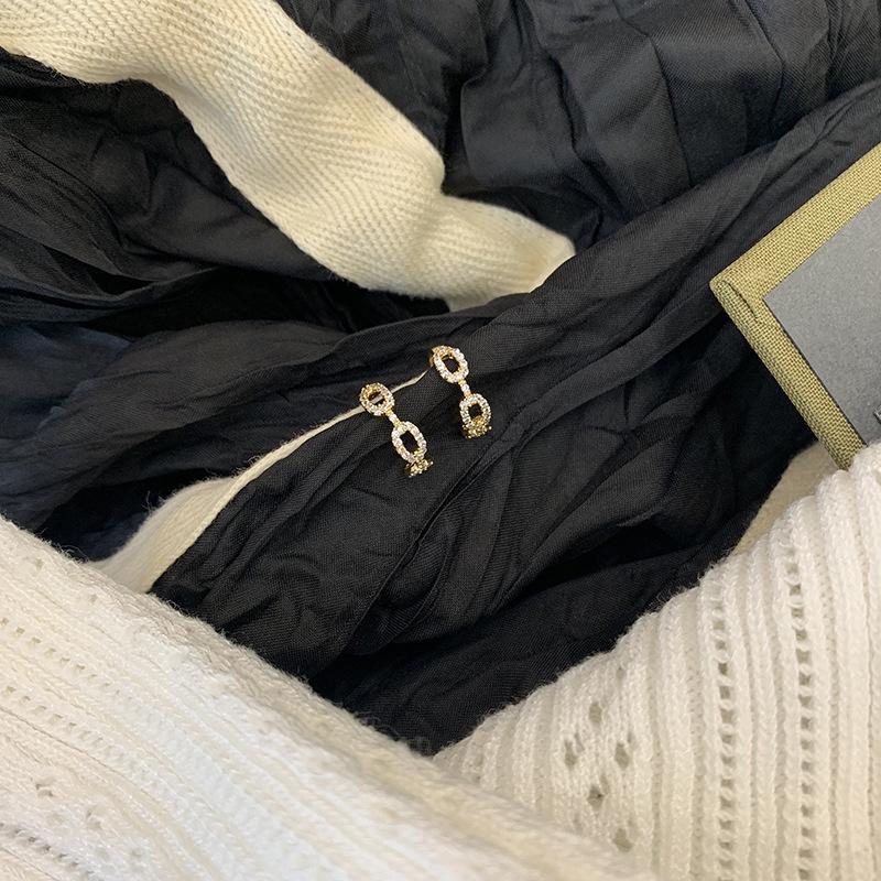 Korean Small Zircon Earbone Clip Cold Wind Adjustable Earclip No Earhole Design Earrings Women