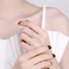18K Gold Plated S925 Sterling Silver Ring for Women with Simulated Diamond Moissanite Seven Princesses Design.