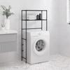 Day and Night - Day and Night 2-tier Shelf Above Washing Machine Black Iron 69x28x143 Cm