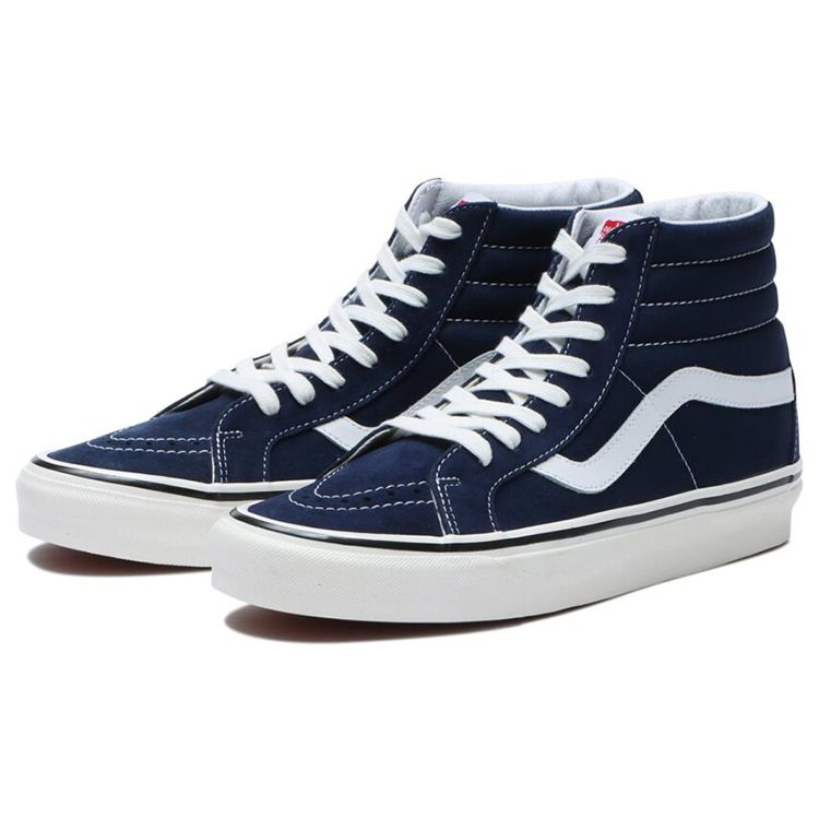 Vans SK8 Retro Side Stripe Unisex High Top Sneakers Blue White VN0A38GF9GK