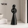 Parent Child Embracing Statue 3D Printed Mother and Sculpture, Matte White Abstract Embrace with Healing Home Atmosphere Decor Anti-Tipping