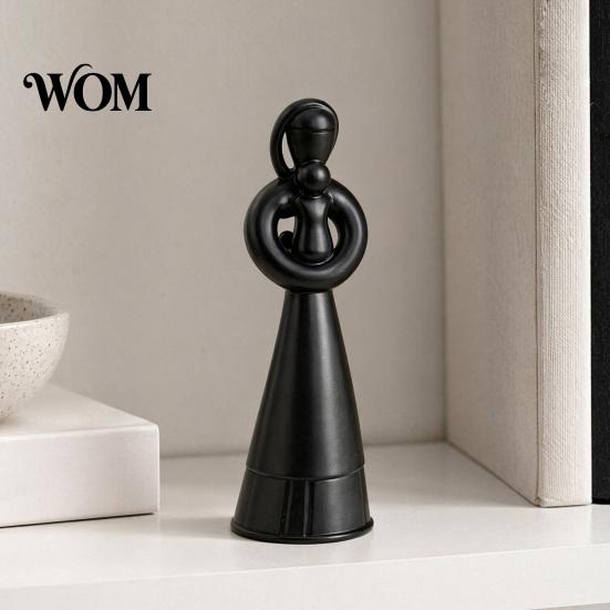 Parent Child Embracing Statue 3D Printed Mother and Sculpture, Matte White Abstract Embrace with Healing Home Atmosphere Decor Anti-Tipping