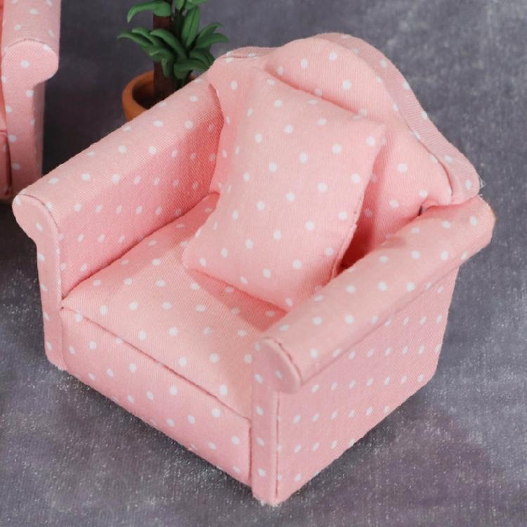 1:12 Scale Sofa Lounge Simulation Armchair Furniture for Pretend-Play Dollhouse