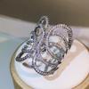 Coppergeometric Winding Big Ring for Ladies Fashion Jewelry Wrap Ring Party Birthday Gift