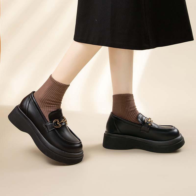 Augustine British style small leather shoes for women in 2025 new autumn Japanese students retro style jk loafers tide