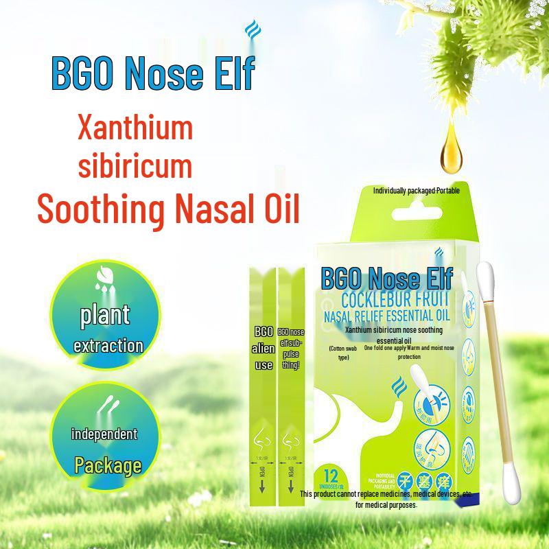 

BGO Nose Elf Comfort Kit: Essential Oil Patch, Nasal Balm, Spray & Cotton Swabs