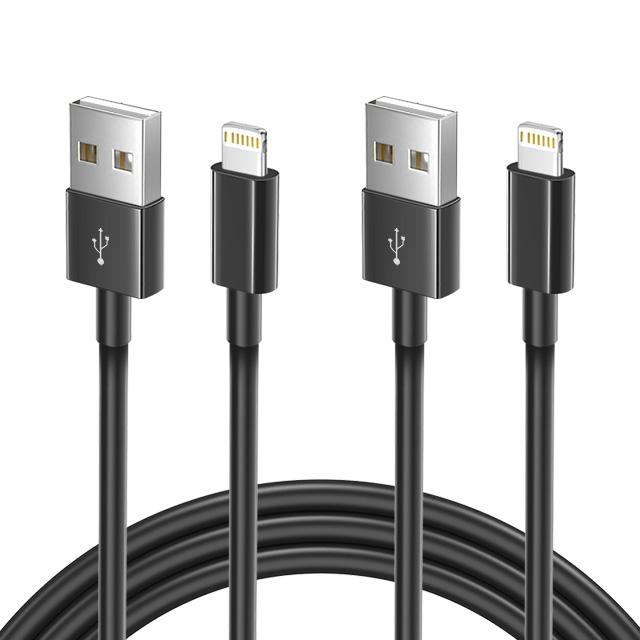 

Кабель Lightning Data Cord Сертифицированный MFI Быстрое зарядное устройство Линия Черный Быстрая зарядка для 14 13 12 11 Pro Max X XS Max 2m 6ft
